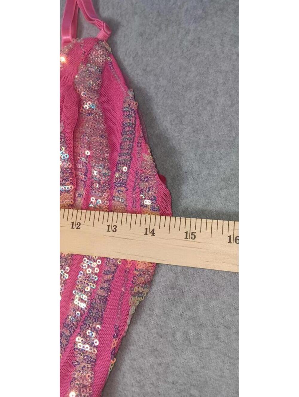Banjul Sequin Mermaid Fit And Flare Maxi Dress Womens Size Small Pink With Rose - Picture 3 of 12